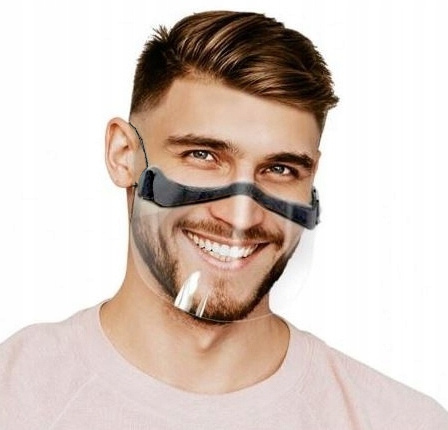 Maska ochronna mini przyłbica z filcem na brodę