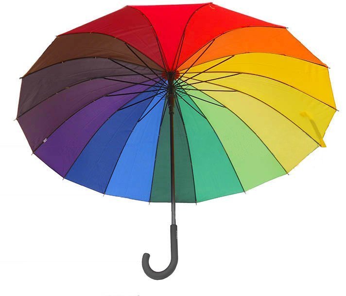 Parasol automatyczny kolorowy parasolka tęczowa J