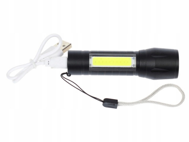 Latarka ręczna COB LED XP-E  mini rowerowa zoom