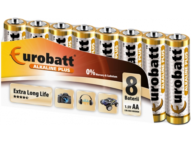 8x baterie alkaliczne LR3 AAA paluszki