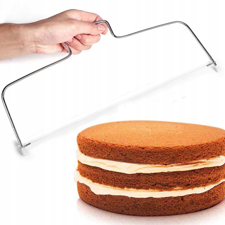 Nóż strunowy do cięcia ciasta tortu biszkoptu drut