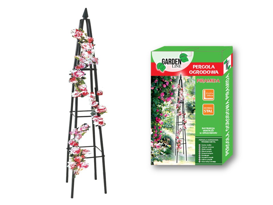 Pergola ogrodowa 2m piramida na kwiaty róże