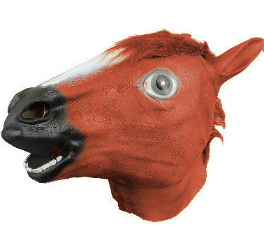 Maska głowa konia lateks na imprezę protest koń