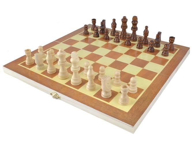 Składane szachy drewniane turystyczne 30x30cm