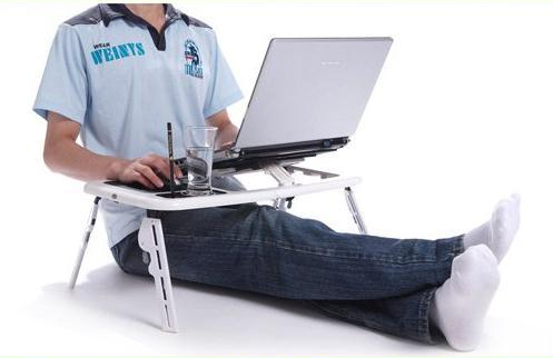 E-table stolik pod laptop chłodzenie wentylatory