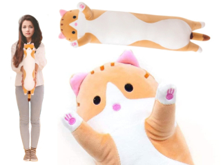 Długi kotek kot maskotka poduszka pluszak 50 cm xl